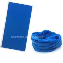 Tubes de col en polyester bleu solide promotionnel